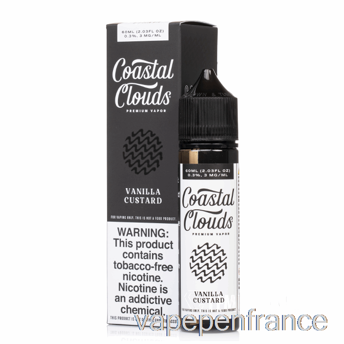 Crème Anglaise à La Vanille - Nuages ​​côtiers Co. - Stylo Vape 60 Ml 0 Mg